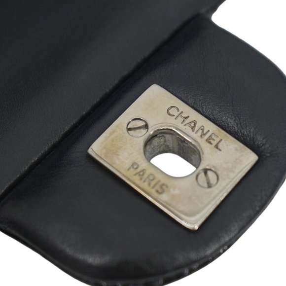 CHANEL Classic Medium Double Flap Patent Leather Shoulder Bag Black - Picture 13 of 14